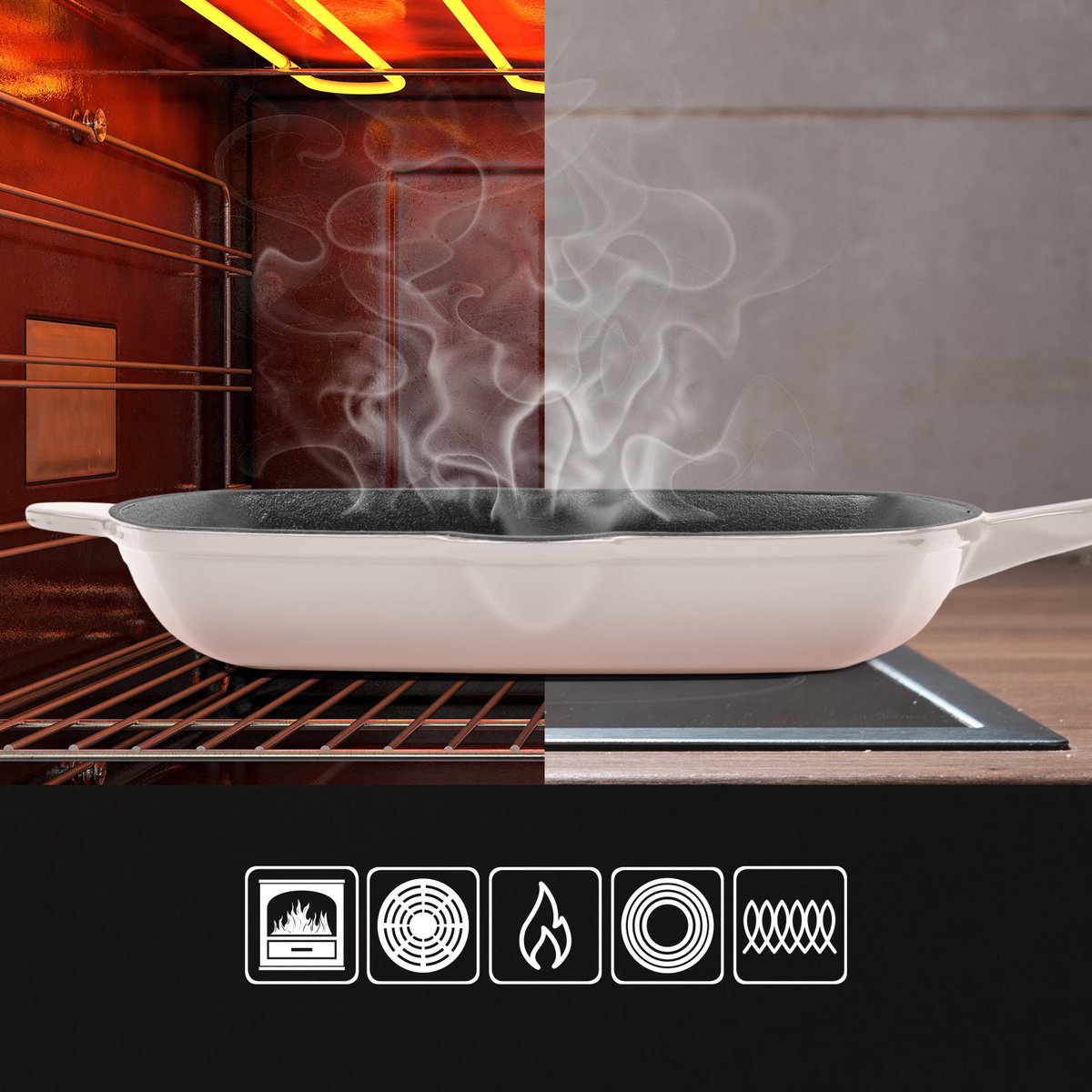Rosmarino Rosmarino Grillpan Gietijzeren Grillpan - afbeelding 5