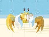 IXXI Crabe fantôme - Décoration murale - Animaux - 80 x 60 cm