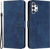Coverup Smile Book Case - Geschikt voor Samsung Galaxy A13 4G Hoesje - Blauw