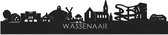 Skyline Wassenaar Zwart hout - 100 cm - Woondecoratie - Wanddecoratie - Meer steden beschikbaar - Woonkamer idee - City Art - Steden kunst - Cadeau voor hem - Cadeau voor haar - Jubileum - Trouwerij - WoodWideCities
