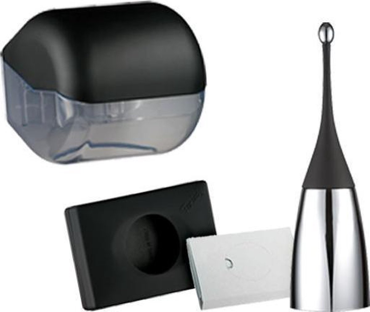 Marplast SET, gekleurde editie, aanbieding hygiëneartikelen, MP 584-654-619, design Soft Touch, kunststof, zwart