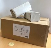 Grijze1-laags papieren handdoekjes v-vouw 100% Recycled 5000 St.