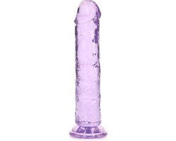 RealRock by Shots Rechtdoor Realistische Dildo met Zuignap - 7'' / 18 - Paars - 18 cm