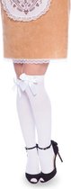 Folat - Tights Stay-up White with White Bow