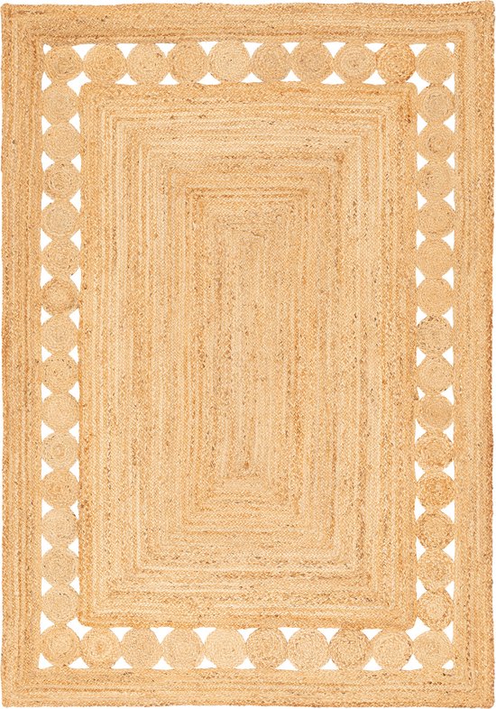 Pergamon Natuurvezel tapijt Jute Salsa Ethno Border