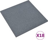 vidaXL - Valtegels - 18 - st - 50x50x3 - cm - rubber - grijs