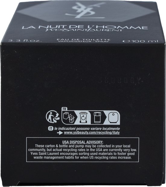Yves Saint Laurent La Nuit de L'Homme 100 ml - Eau de Toilette - Herenparfum