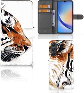 Hoesje met Tekst Geschikt voor Samsung Galaxy A24 4G Telefoon Hoesje Tiger