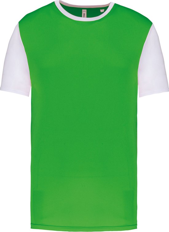 Tweekleurig herenshirt jersey met korte mouwen 'Proact' Green/White - M
