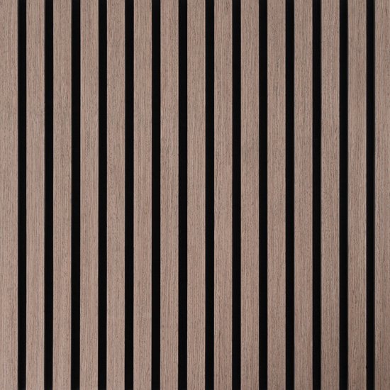 Akoestisch Wandpaneel Walnoot - 280 x 60 x 2.2 cm - Lattenwand