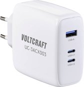 VOLTCRAFT GaN VC-13079915 USB-oplader 5 A 3 x USB-C, USB-A Binnen USB Power Delivery (USB-PD)