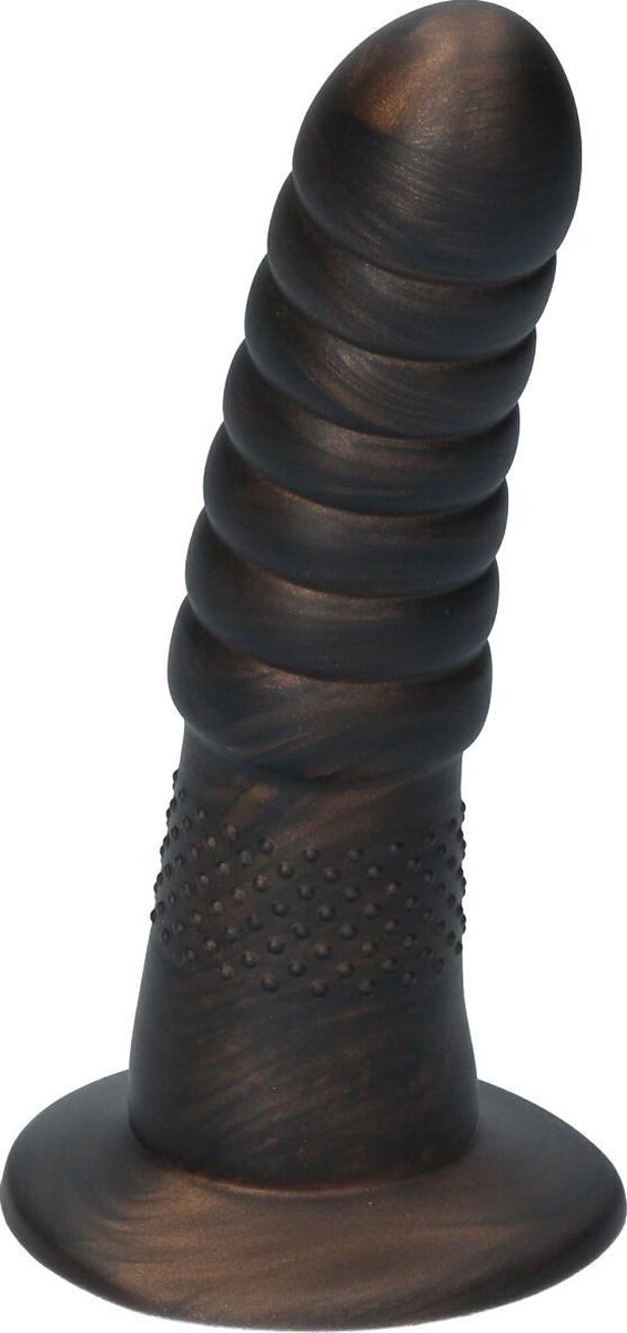 Goedkoopste Ylva & Dite - Aria - Siliconen Anale / Vaginale dildo - Made in Holland - Kastanje Bruin Metallic