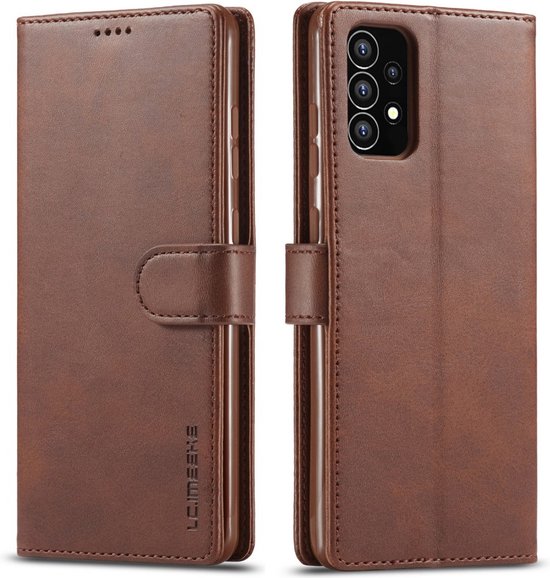Luxe Book Case - Coque Samsung Galaxy A53 - Marron Foncé