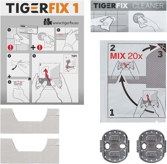 Tiger TigerFix type 1 - Tiger accessoires monteren zónder boren
