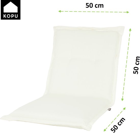 Kopu® Prisma Silver - Coussin de jardin Dossier Bas – Argent
