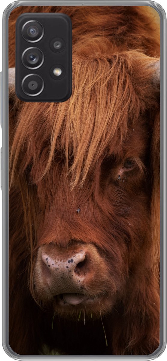 Telefoonhoesje Geschikt voor Samsung Galaxy A33 5G hoesje - Schotse Hooglander - Oranje - Dieren - Siliconen Telefoonhoesje Telefoonhoesje