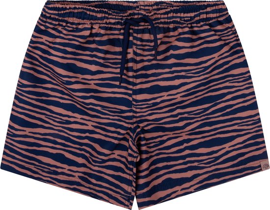 Swim Essentials UV Zwembroek Jongens - UV Zwemkleding Jongens - Kort - Blauw/Oranje Zebra - 86/92