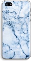 Case Company® - Hoesje geschikt voor iPhone 5 / 5S / SE (2016) hoesje - Blauw marmer - Soft Cover Telefoonhoesje - Bescherming aan alle Kanten en Schermrand