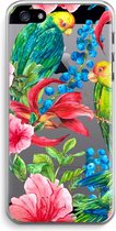 Case Company® - Hoesje geschikt voor iPhone 5 / 5S / SE (2016) hoesje - Papegaaien - Soft Cover Telefoonhoesje - Bescherming aan alle Kanten en Schermrand