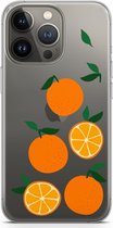 Case Company® - Hoesje geschikt voor iPhone 13 Pro hoesje - Will you be my clementine - Soft Cover Telefoonhoesje - Bescherming aan alle Kanten en Schermrand