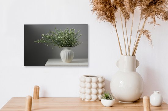 Tableau sur toile Nature morte - Vase - Fleurs - 30x20 cm - Décoration murale