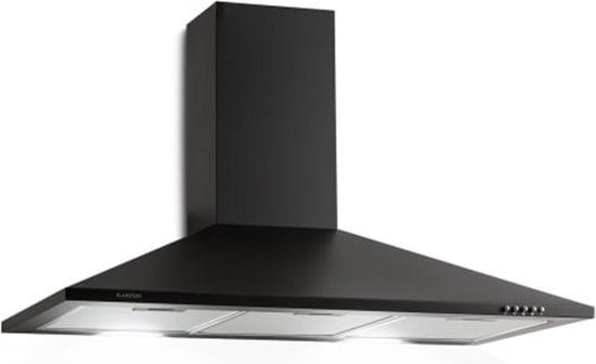 Klarstein Zugspitze Afzuigkap – 90 cm – Muurmontage – 65W – 330m³/h – LED Verlichting – Zwart