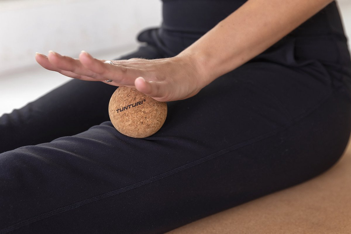 Tunturi Massage Ball Set - Massagebal - Set Van Twee Massageballen - Kurk thumbnail 3