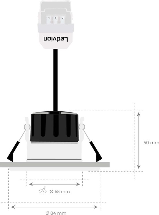 Ledvion 6x LED Inbouwspot RVS Dimbaar CCT IP65 Kantelbaar Aluminium Badkamer 2602197694