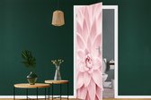 Deursticker Bloem - Roze - Natuur - Plant - 95x215 cm - Deurposter