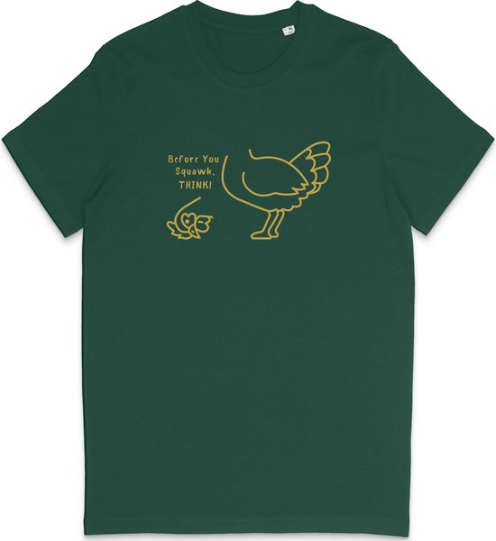 T Shirt Dames Heren - Grappig Kip Zonder Kop Design - Groen - Maat 3XL