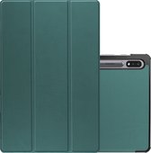Hoesje Geschikt voor Samsung Galaxy Tab S9 Plus Hoesje Case Hard Cover Hoes Book Case Met Uitsparing Geschikt voor S Pen - Donkergroen.