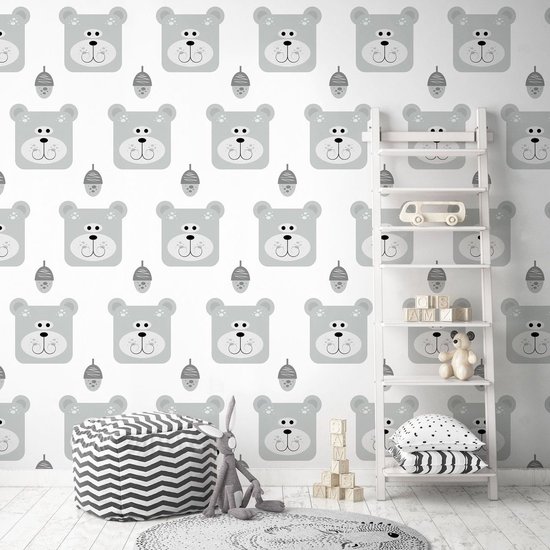 Fotobehang - Vlies Behang - Beren - Teddyberen - Kinderbehang - 254 x 184 cm