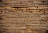 Fotobehang - Vlies Behang - Bruine Houten Planken - 254 x 184 cm