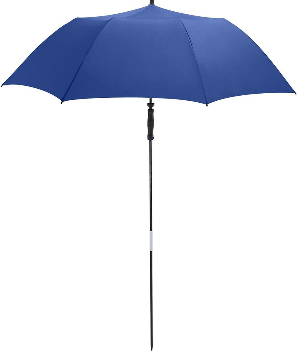 Fare Travelmate 6139 strandparasol en paraplu in één met UPF+50 UV-bescherming Ø 147 cm blauw donkerblauw windproof windbestendig stormvast stormbestendig parasol opvouwbaar stevige reisparaplu