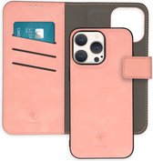 iMoshion Hoesje Met Pasjeshouder Geschikt voor iPhone 15 Pro Max - iMoshion Uitneembare 2-in-1 Luxe Bookcase - Roze