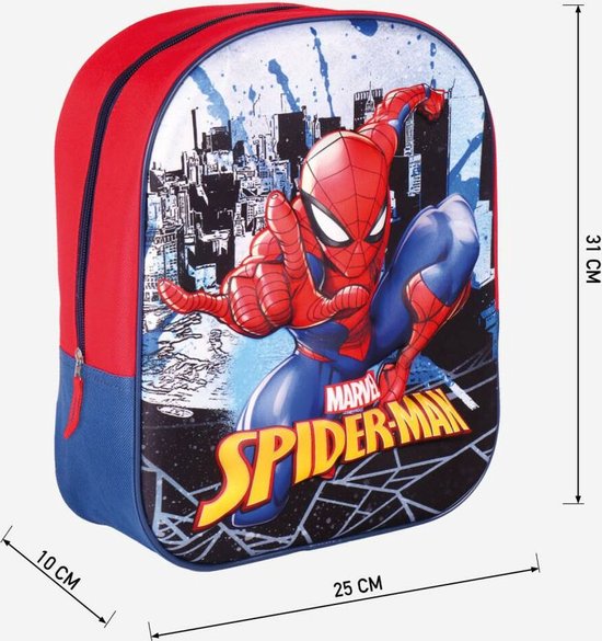 Marvel Spiderman Rugzak 3D Save the City - Hoogte 31cm - Spider-Man