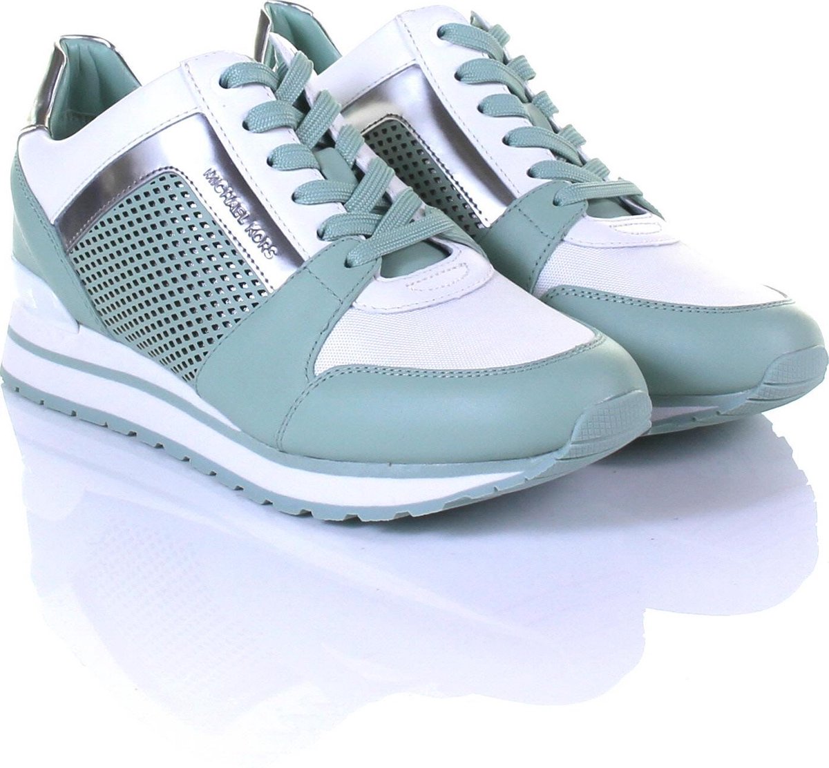 Michael Kors Vrouwen Sneakers - Billie trainer - Groen - Maat 41 | bol.com