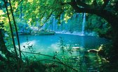 Tropical Waterfall Lagoon Forest Photo Wallcovering