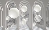 Columns Passage Abstract Spheres Photo Wallcovering