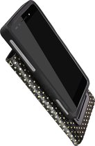 Housse Smartphones 0'' à 5,3'' Portefeuille Fonction Support Mirror Dots Zwart