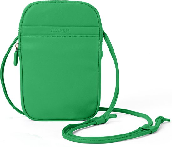 Telefoontasje Dames Crossbody - Selencia Telefoontasje Sports Luxe - Universeel Schoudertasje telefoon - Groen