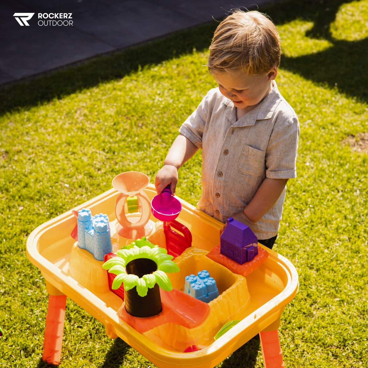 Rockerz Watertafel - Zandtafel - Speeltafel - Water speelgoed - Buitenspeelgoed - 25 delig - inclusief accessoires - Stimuleert hand-oog-coördinatie - Eenvoudig te monteren - Urenlang speelplezier gegarandeerd — afbeelding 14