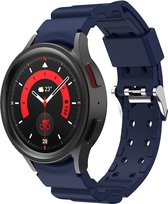 Strap-it Smartwatch bandje - siliconen armor bandje - geschikt voor Samsung Galaxy Watch 6 / 6 Classic / Watch 5 / 5 Pro / Galaxy Watch 4 / 4 Classic - donkerblauw