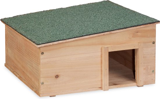 Egelhuis met bodem - 2 kamers - hout