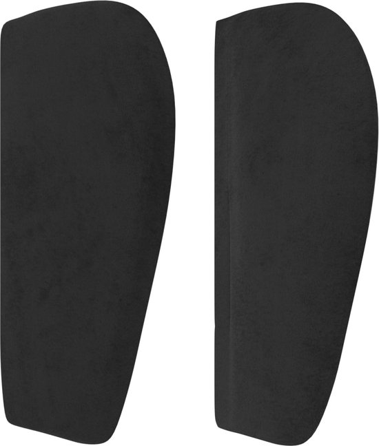 vidaXL - Hoofdbord - met - randen - 83x23x78/88 - cm - fluweel - zwart