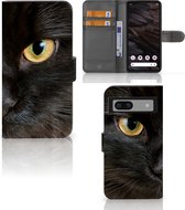 Telefoonhoesje Google Pixel 7A Beschermhoesje Zwarte Kat
