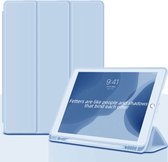 Apple iPad Pro 11 2018/ iPad Pro 11 2019/ iPad Pro 11 2020 Sky blue Trifold Bookcase Tablethoes | iPad Pro 11 2018/ iPad Pro 11 2019/ iPad Pro 11 2020 Trifold kunstleer hoesje cover met Pencil houder