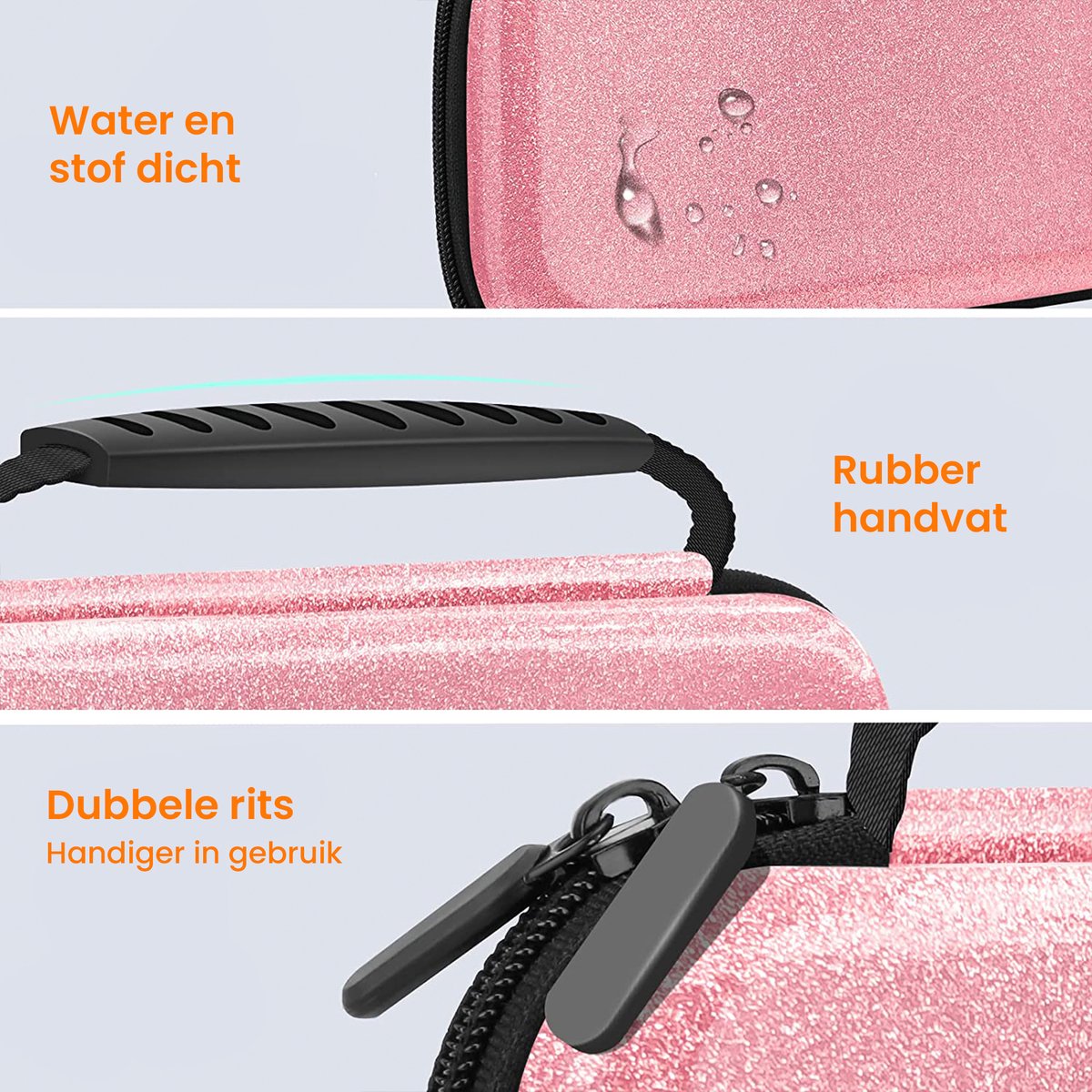 YONO Hard Case Nintendo Switch OLED: Glitter Roze thumbnail 4