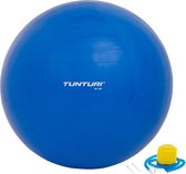 Ballon de fitness Tunturi - Gymball - Ballon Swiss - 90 cm - Incl. pompe - Blauw
