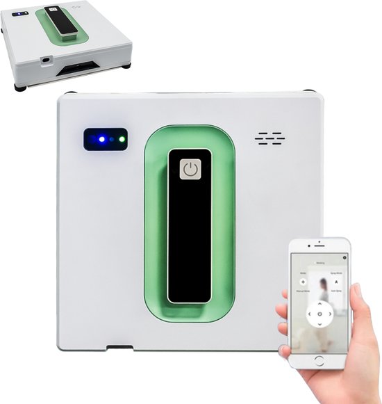 SmartShine X1 Robot Ramenwasser - Robot Ruitenreiniger PRO 2023 - Mobiele app - Automatische Sprayfunctie - Raamwisser - Elektrische Glazenwasser - Ramenwasautomaat - Automatische Ruitenwisser - Magnetisch - Spraakherkenning - Incl. Afstandsbediening